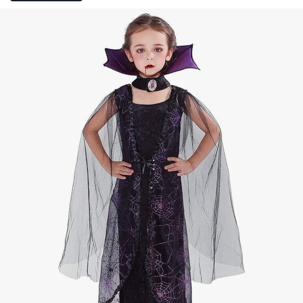Black and Purple Sheer Dress for Halloween